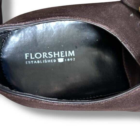Mens Florsheim Brown Suede Monk Strap Classic Dress Shoes Estimated Size 13 main image 5